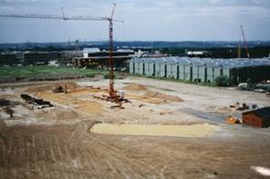 Baustelle der DELTA-Halle. Baustelle der DELTA-Halle.